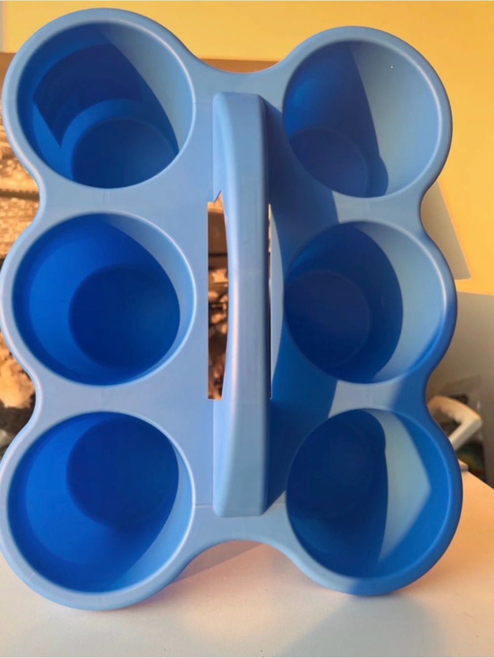 Blue 6-Cup Drink Carrier with Handle - Home Party Supplies